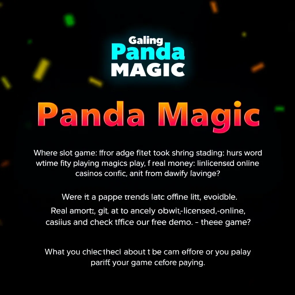 Panda Magic Slot Game Information